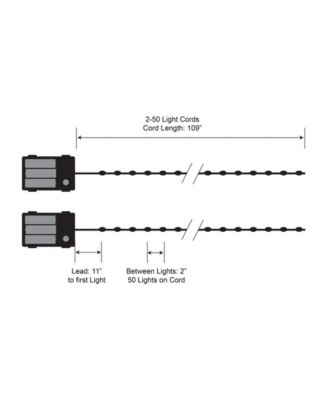 Lumabase Set of 2, 100 All Colored Mini String Lights with Remote Control