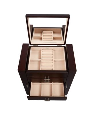 Geneva Upright Wooden Jewelry Box