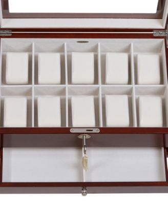 Christo Glass Top Wooden Watch Box