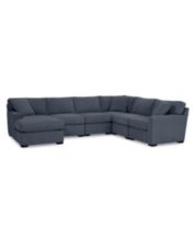 Blue sectional sofa macys cheap