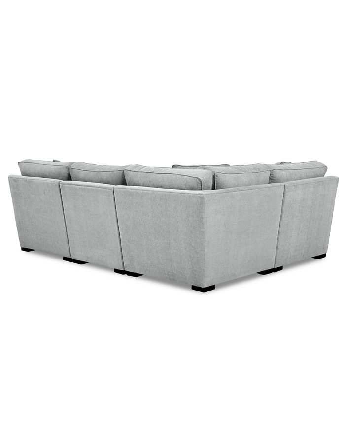 Furniture Radley Fabric 4Pc. Sectional Sofa with Corner Piece, Created