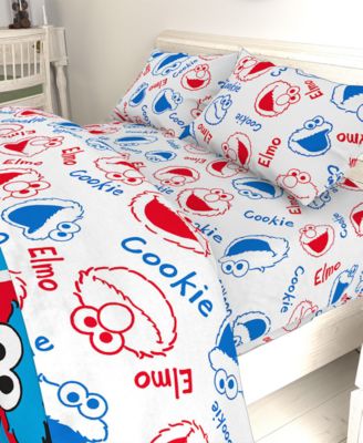 Sesame Street Elmo Cookie Squares Twin Bed in  a bag