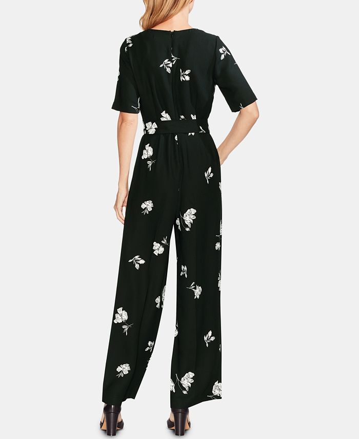 Vince Camuto Printed Belted Jumpsuit & Reviews - Women - Macy's