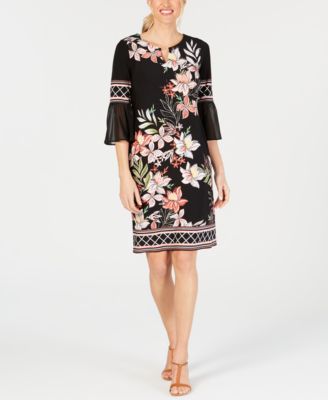 macys bell sleeve dresses