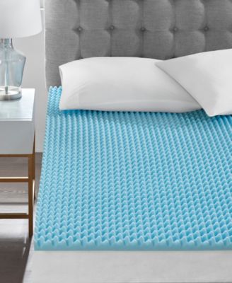 1.5" Gel Memory Foam Reversible Cooling Mattress Topper, Full