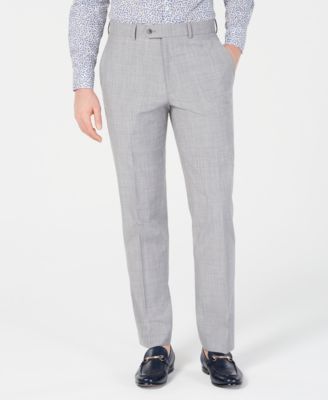 Bar III - Men's Slim-Fit Stretch Light Gray Suit Pants