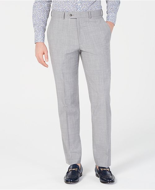 Bar Iii Men S Slim Fit Stretch Light Gray Suit Pants Created For