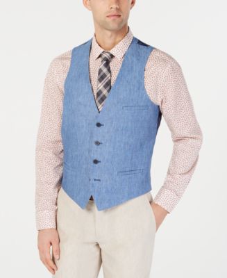Bar III Men's Slim-Fit Linen Suit Vest, Created for Macy's & Reviews ...