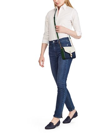 Lauren Ralph Lauren Bennington Saffiano Leather Flap Crossbody