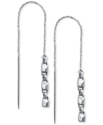 Michael Kors - Sterling Silver Link Threader Earrings