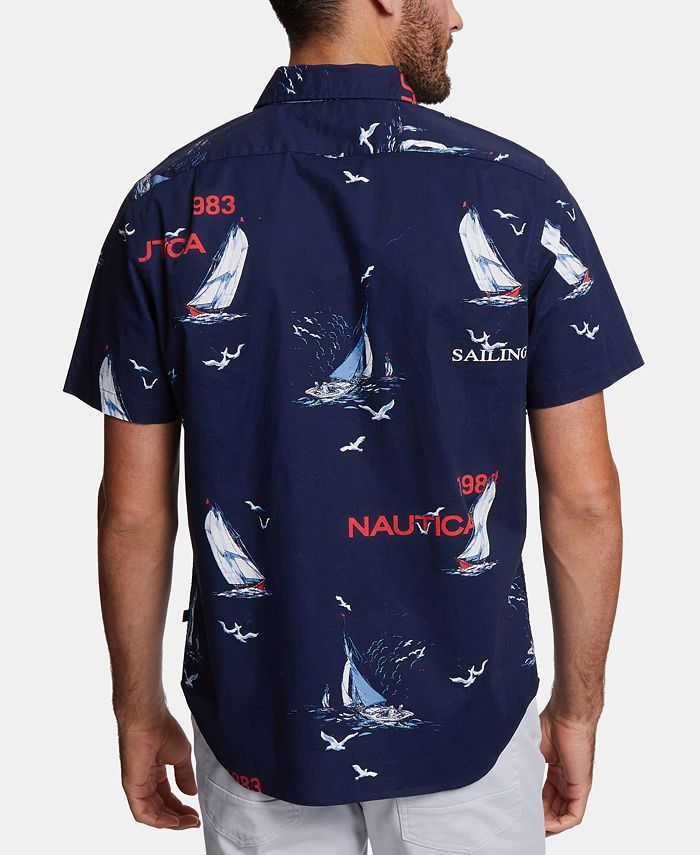 Nautica Nautica Men's Blue Sail ClassicFit Performance Stretch Printed