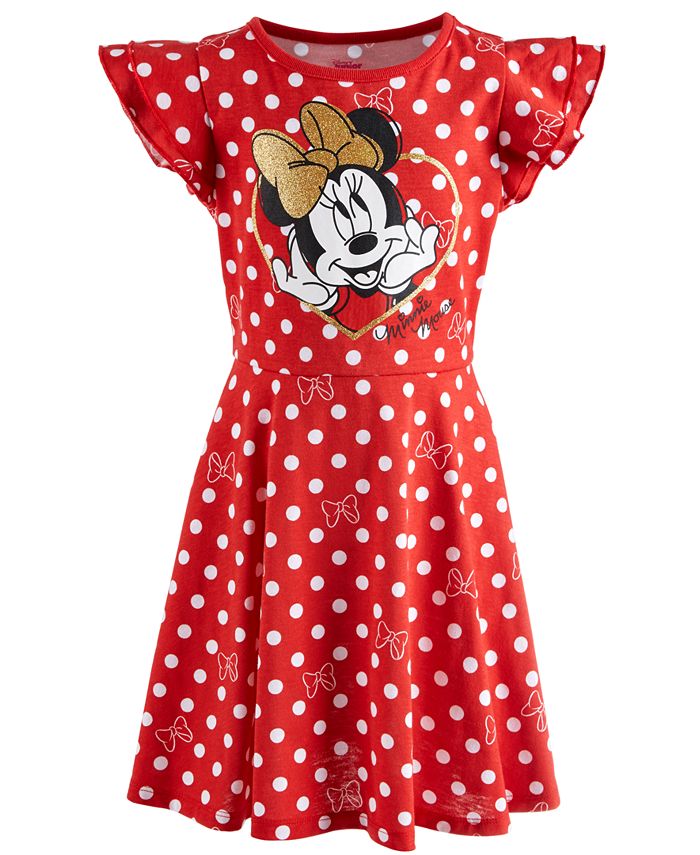 Disney Little Girls Dot-Print Minnie Mouse Dress - Macy's