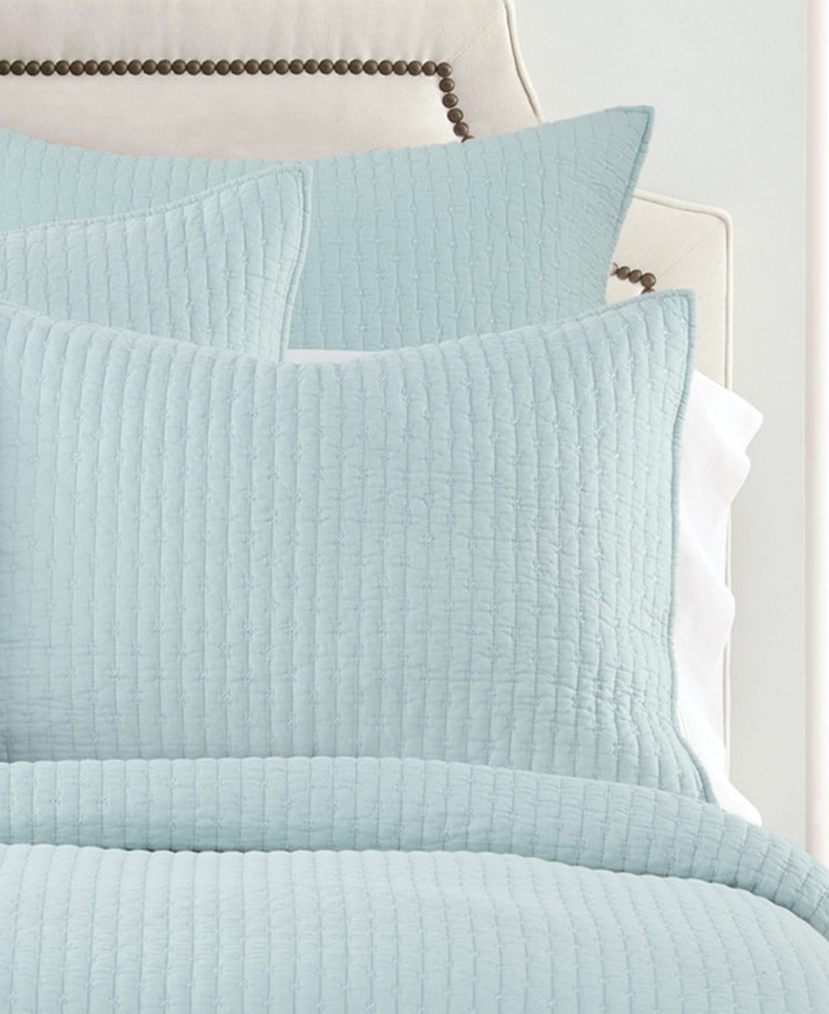 Levtex Cross Stitch Stitching 3-pc. Quilt Set, King/california King In Blue