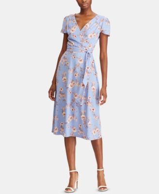 ralph lauren floral crepe dress