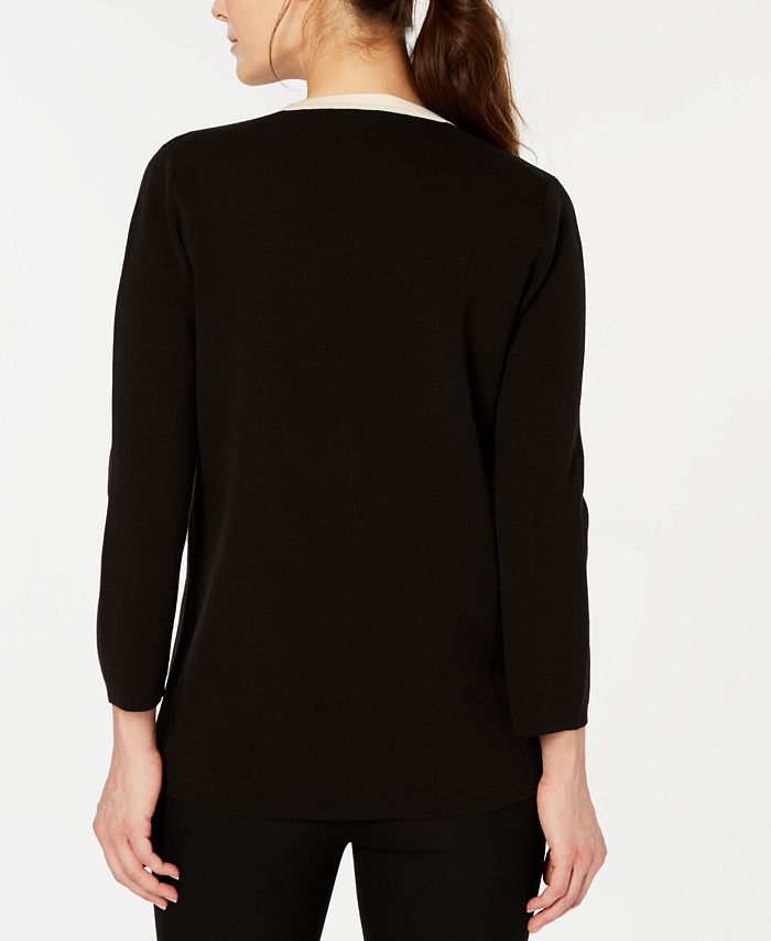 Anne Klein Tipped Cardigan Sweater - Macy's