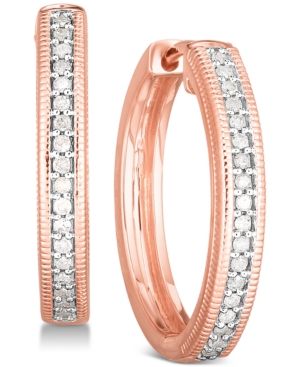 image of Diamond Hoop Earrings in Sterling Silver (1/4 ct. tw.)