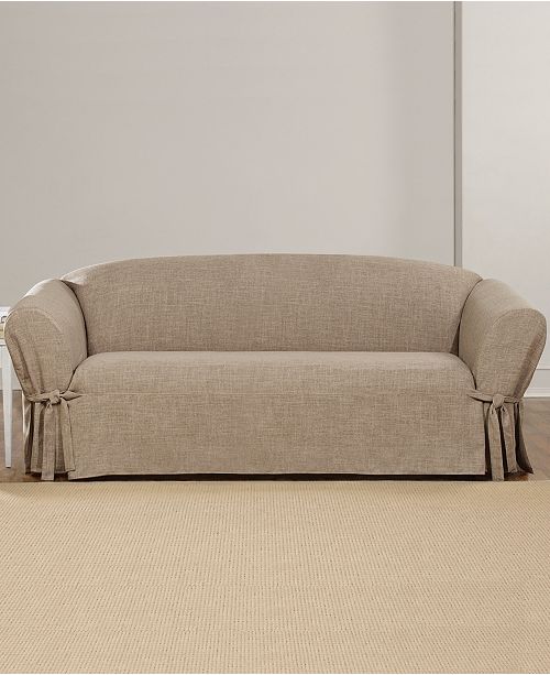 Sure Fit Textured Linen 1 Piece Sofa Slipcover Reviews