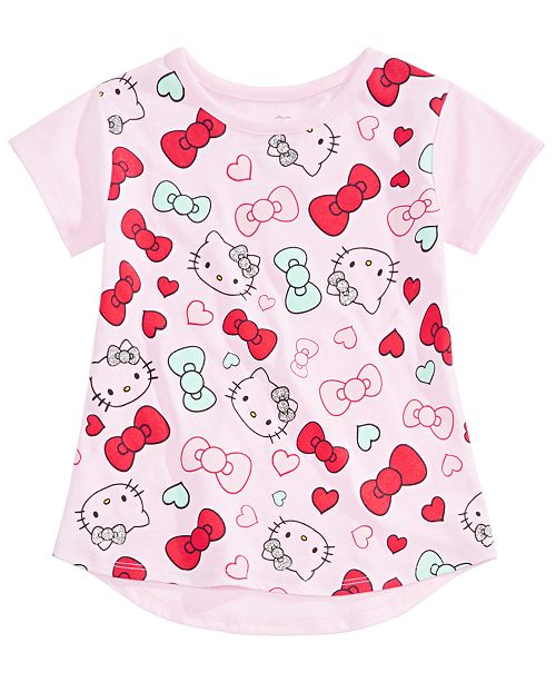 Hello Kitty Little Girls Bow Print T Shirt Reviews Shirts Tops