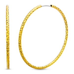 image of Steve Madden Diamond-Cut Hoop Earring