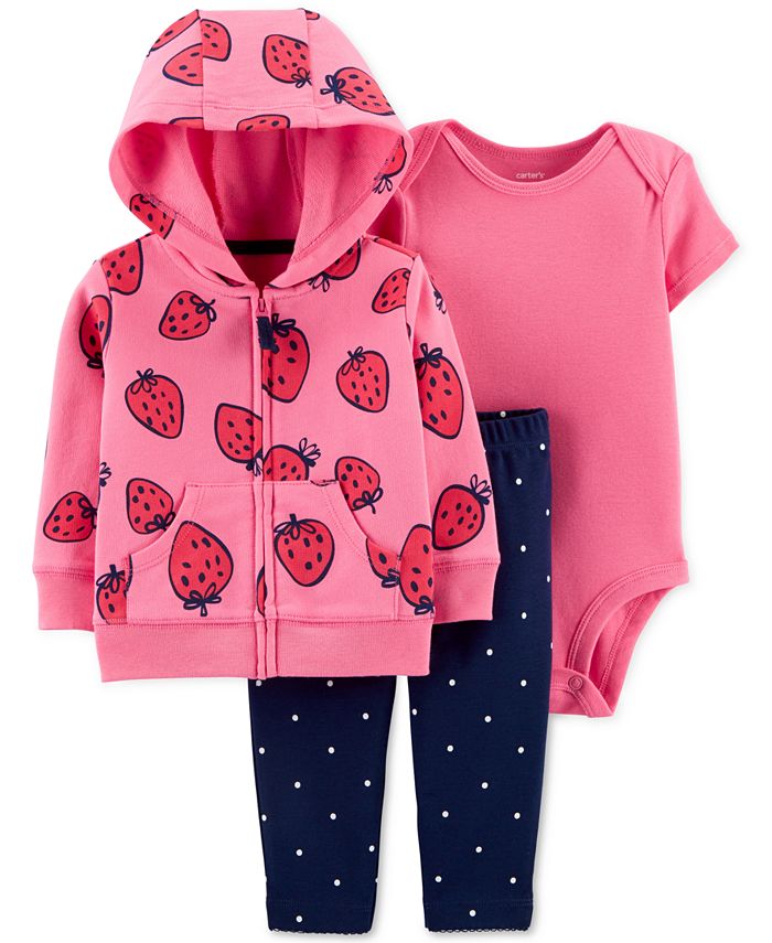 Carter's Little Girls 3-Pack Strawberry-Print Underwear - Macy's