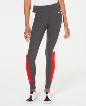 Tommy Hilfiger Sport Colorblocked Logo Full Length Leggings Created for Macy's