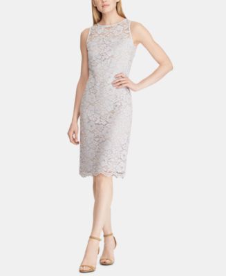 Lauren Ralph Lauren Petite Lace Dress - Macy's