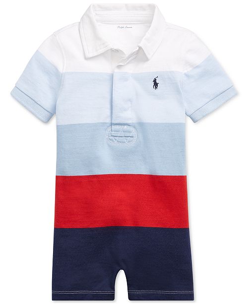 Polo Ralph Lauren Baby Boys Striped Cotton Rugby Shortall