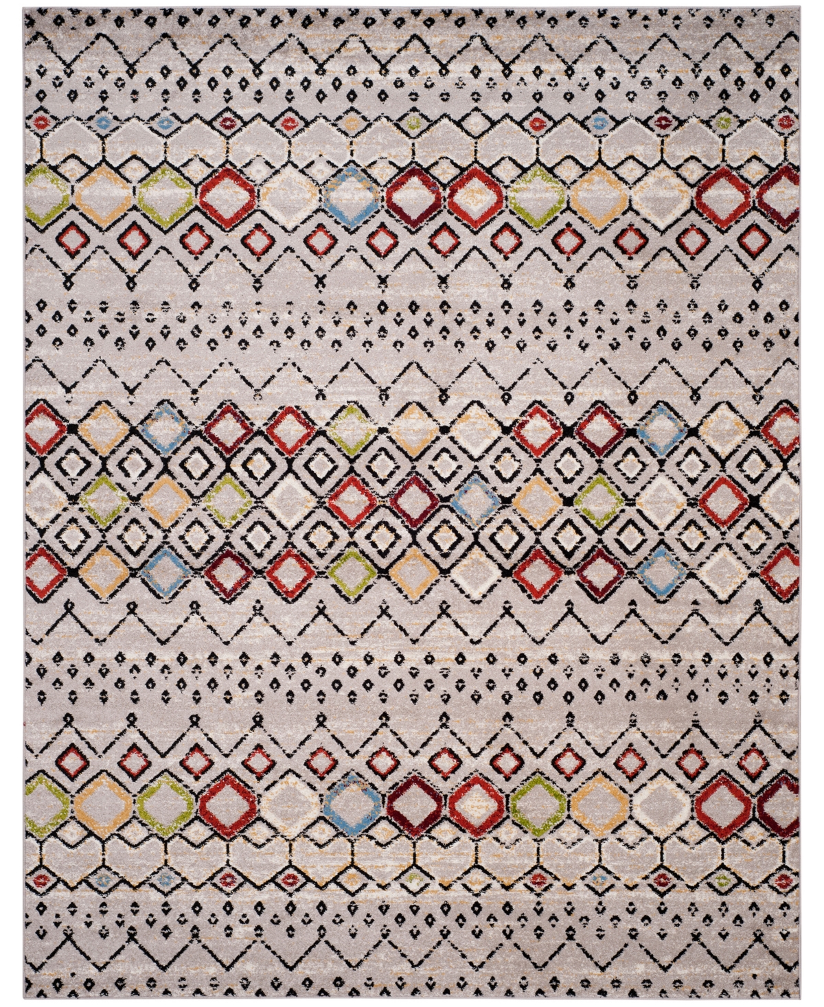 Safavieh Amsterdam Light Gray and Multi 8' x 10' Sisal Weave Outdoor Area Rug - Light Gray