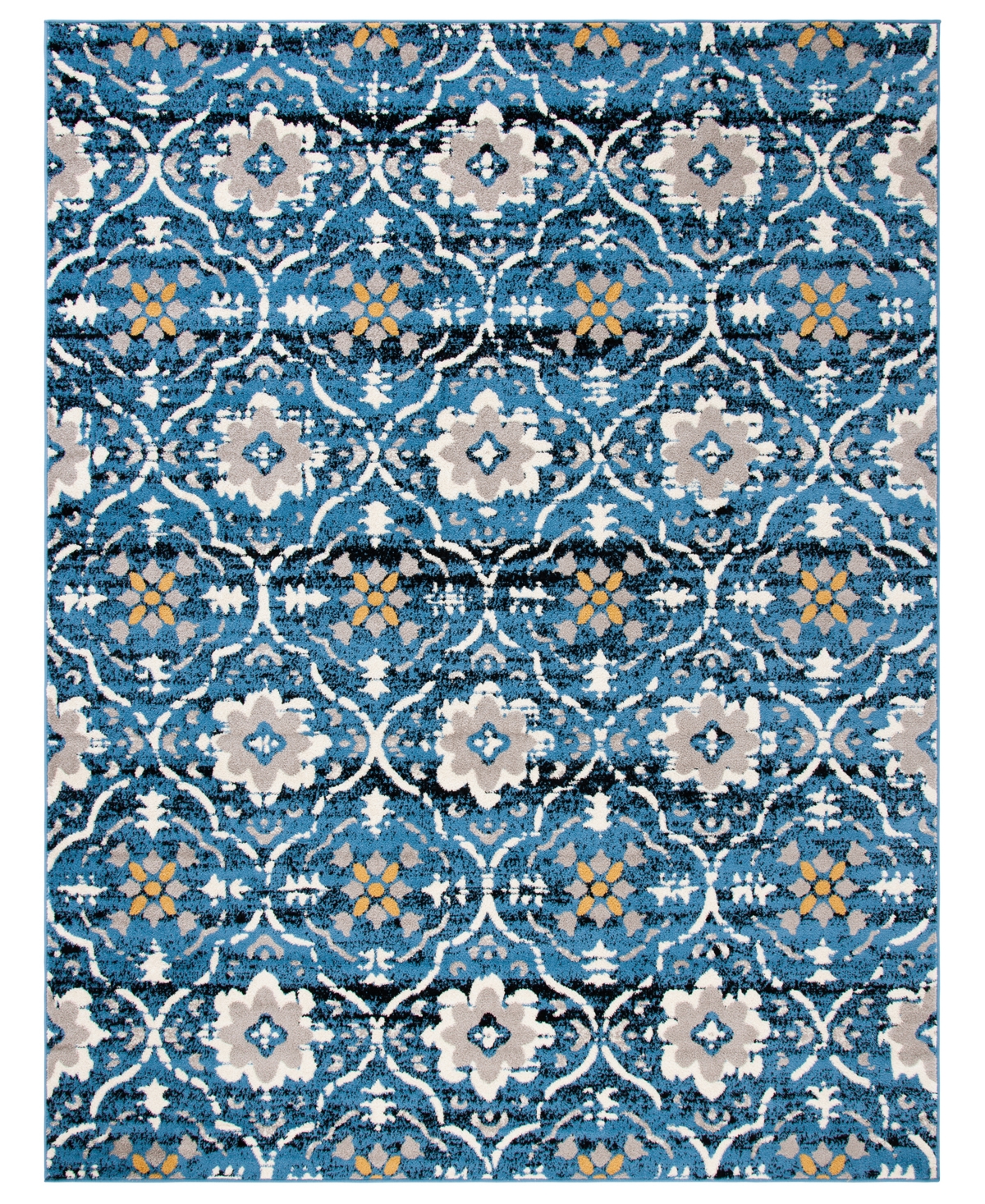 Safavieh Amsterdam Blue and Creme 8' x 10' Outdoor Area Rug - Blue