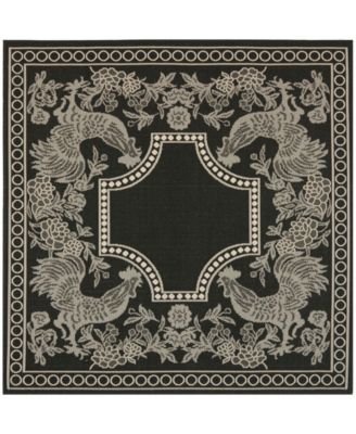 Courtyard Black and Sand Sisal Weave Area Rug Collection