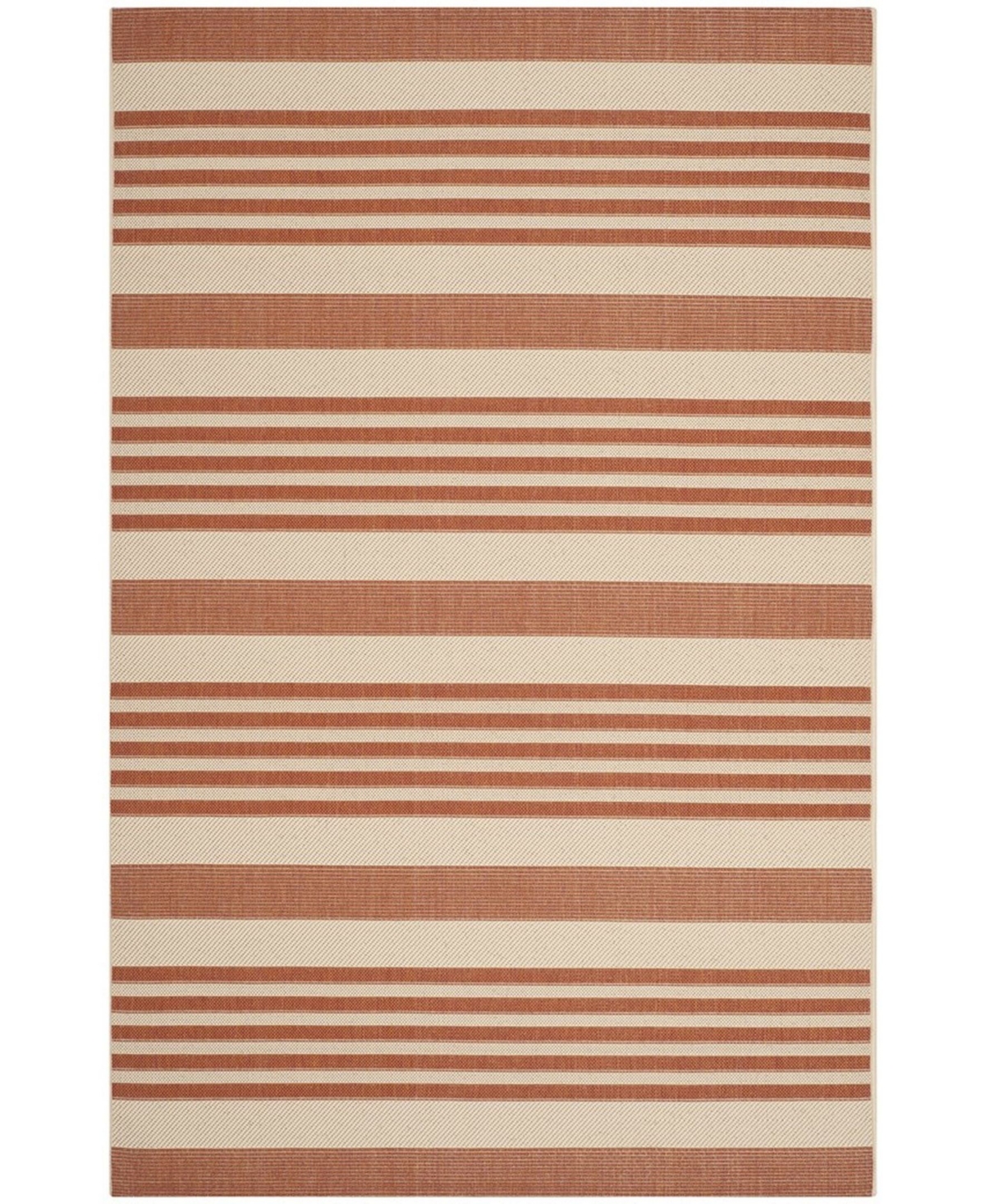 Safavieh Courtyard CY6062 Terracotta and Beige 5'3" x 7'7" Sisal Weave Outdoor Area Rug