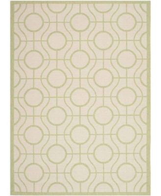 Courtyard CY6115 Beige and Sweet Pea 5'3" x 7'7" Sisal Weave Outdoor Area Rug