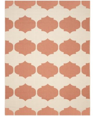 Courtyard CY6162 Beige and Terracotta 8' x 11' Outdoor Area Rug