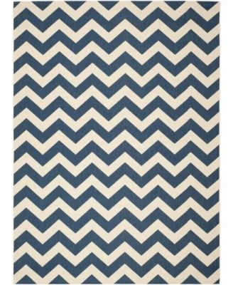 Courtyard CY6244 Navy and Beige 8' x 11' Sisal Weave Outdoor Area Rug