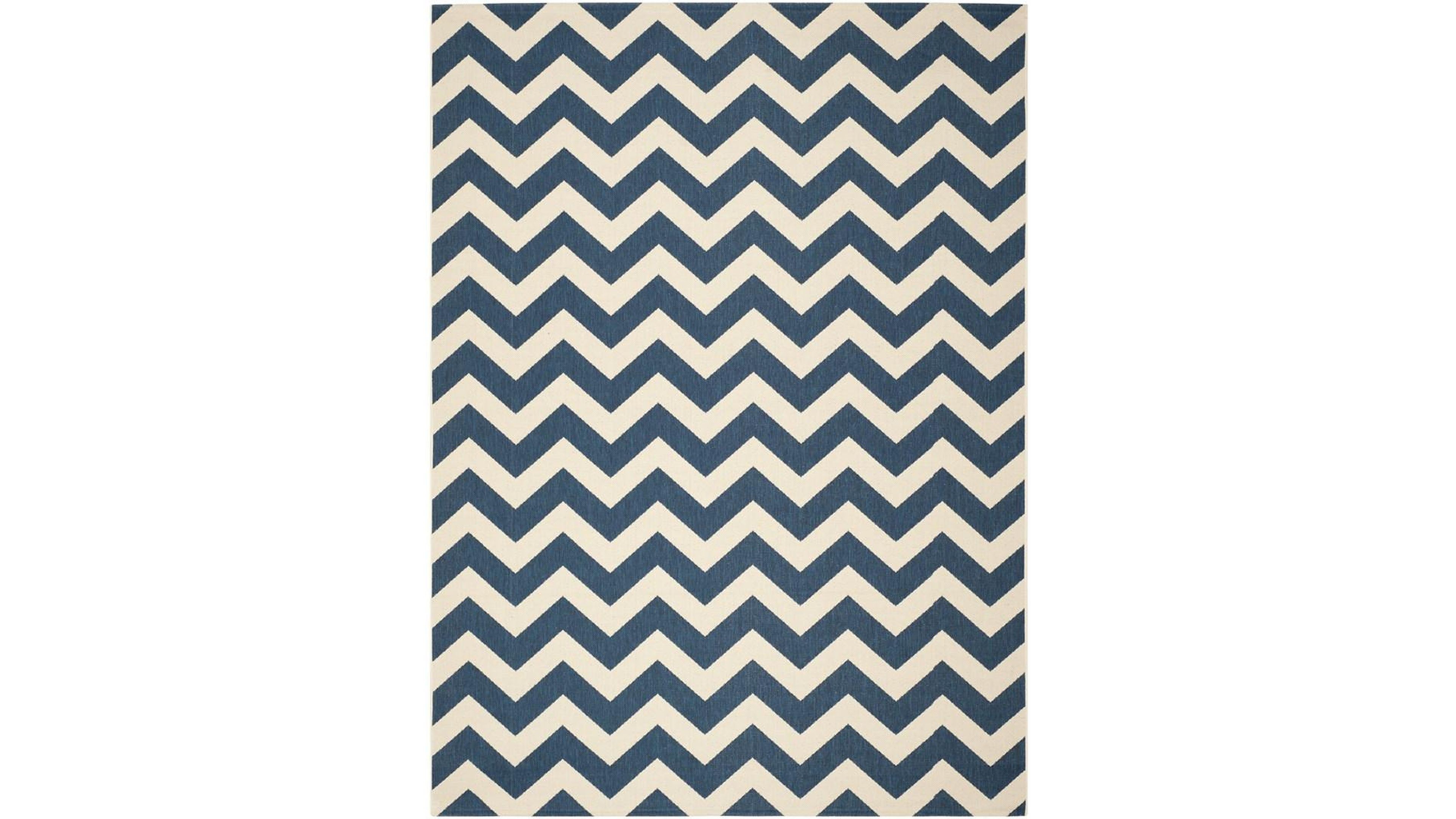 Safavieh Courtyard CY6244 Navy and Beige 8' x 11' Sisal Weave Outdoor Area Rug