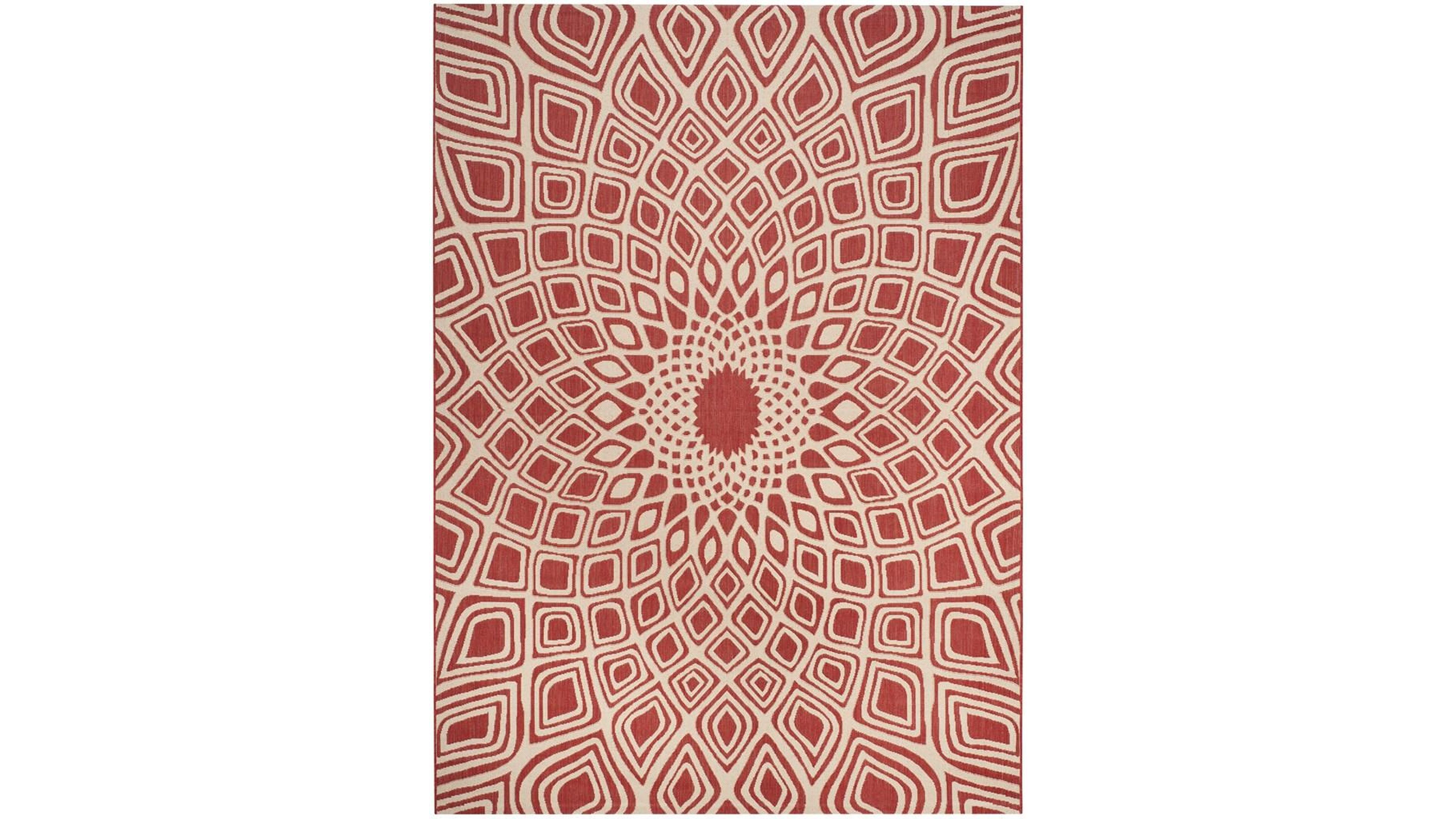 Safavieh Courtyard CY6616 Red and Beige 8' x 11' Sisal Weave Outdoor Area Rug