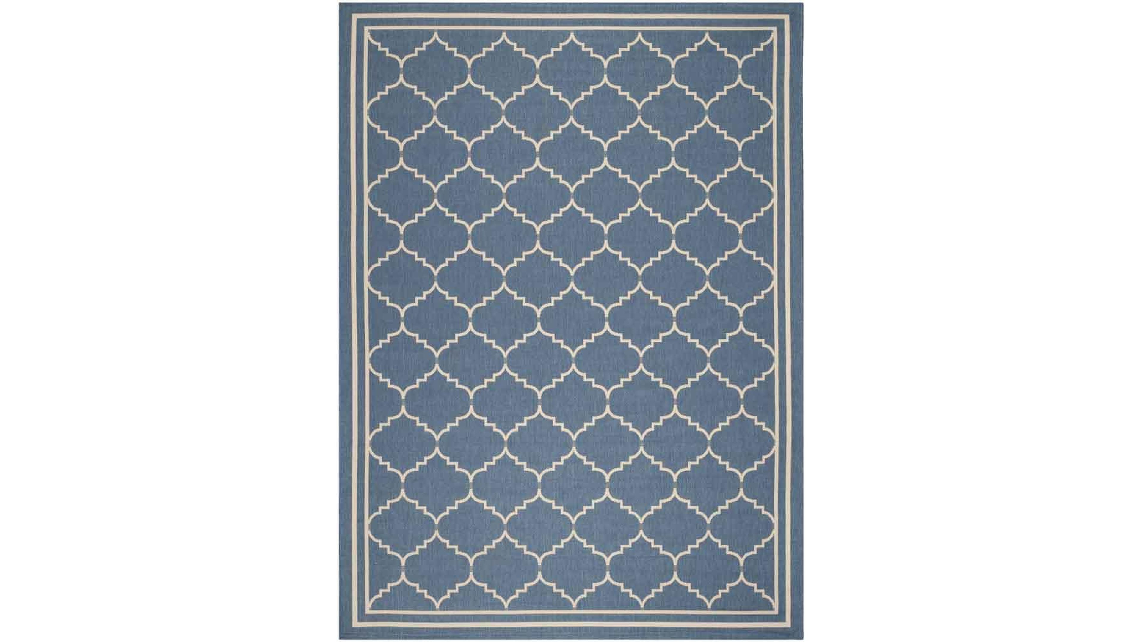 Safavieh Courtyard CY6889 Blue and Beige 8' x 11' Sisal Weave Outdoor Area Rug