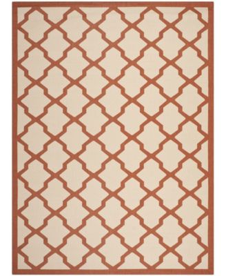 Courtyard CY6903 Beige and Terracotta 8' x 11' Sisal Weave Outdoor Area Rug