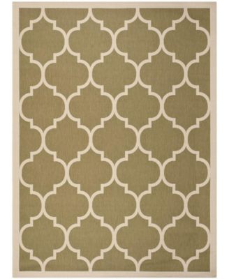 Courtyard CY6914 Green and Beige 8' x 11' Outdoor Area Rug