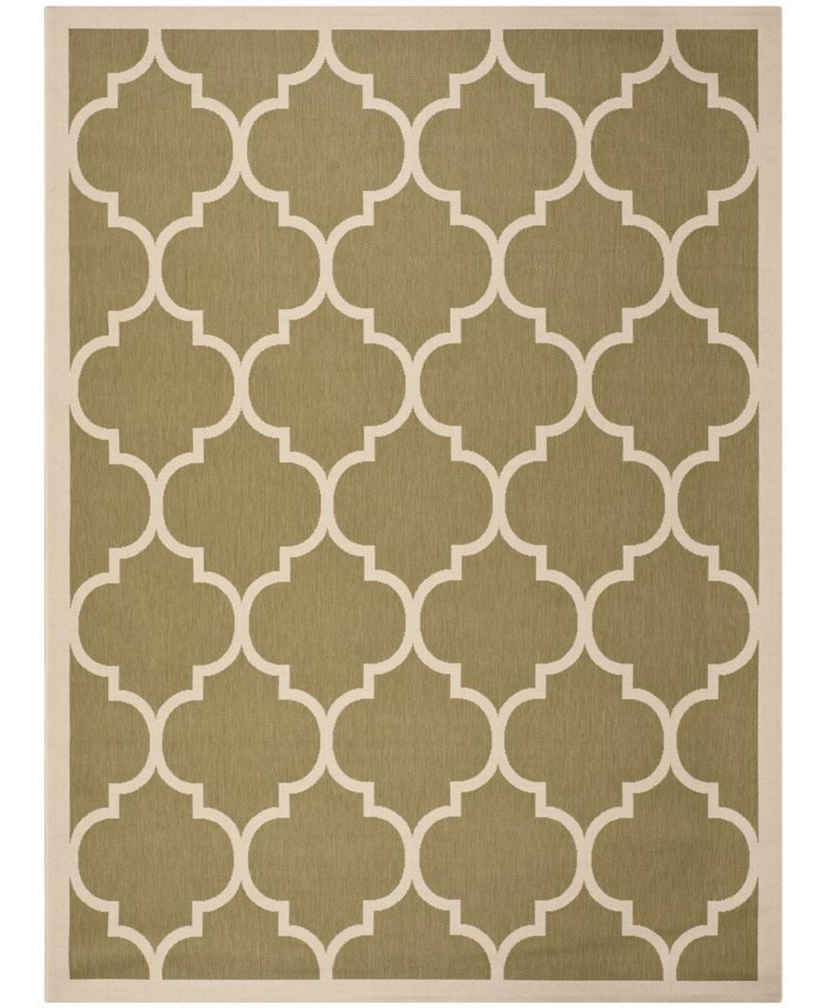 Safavieh Courtyard Green and Beige 8' x 11' Outdoor Area Rug - Green