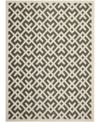 Courtyard CY6915 Black and Beige 8' x 11' Sisal Weave Outdoor Area Rug