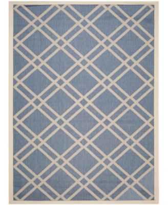 Courtyard CY6923 Blue and Beige 8' x 11' Sisal Weave Outdoor Area Rug