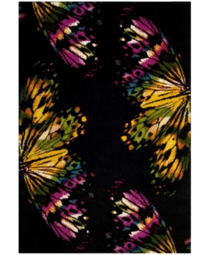 Safavieh Fiesta Black and Yellow 5'1in x 7'6in Area Rug