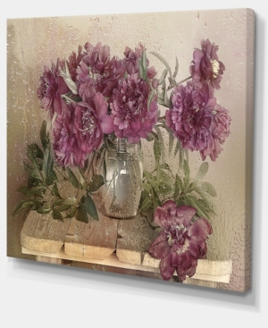 Design Art Designart Bouquet Of Pink Peonies Floral Art Canvas Print - 20" X 12"