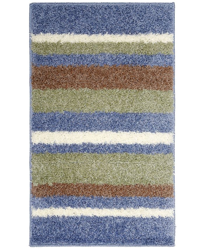Home Dynamix Avalon NonSlip Stripe Shaggy Bath Mat Macy's