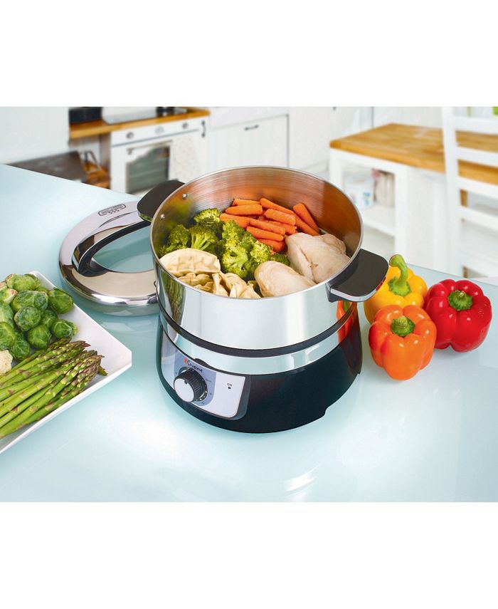 EuroCuisine Euro Cuisine FS3200 Stainless Steel Electric Food Steamer Macy's