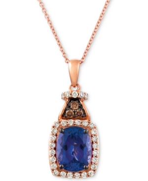 image of Le Vian Blueberry Tanzanite (2 ct. t.w.), Nude Diamond (1/4 ct. t.w.) and Chocolate Diamond Accent 18
