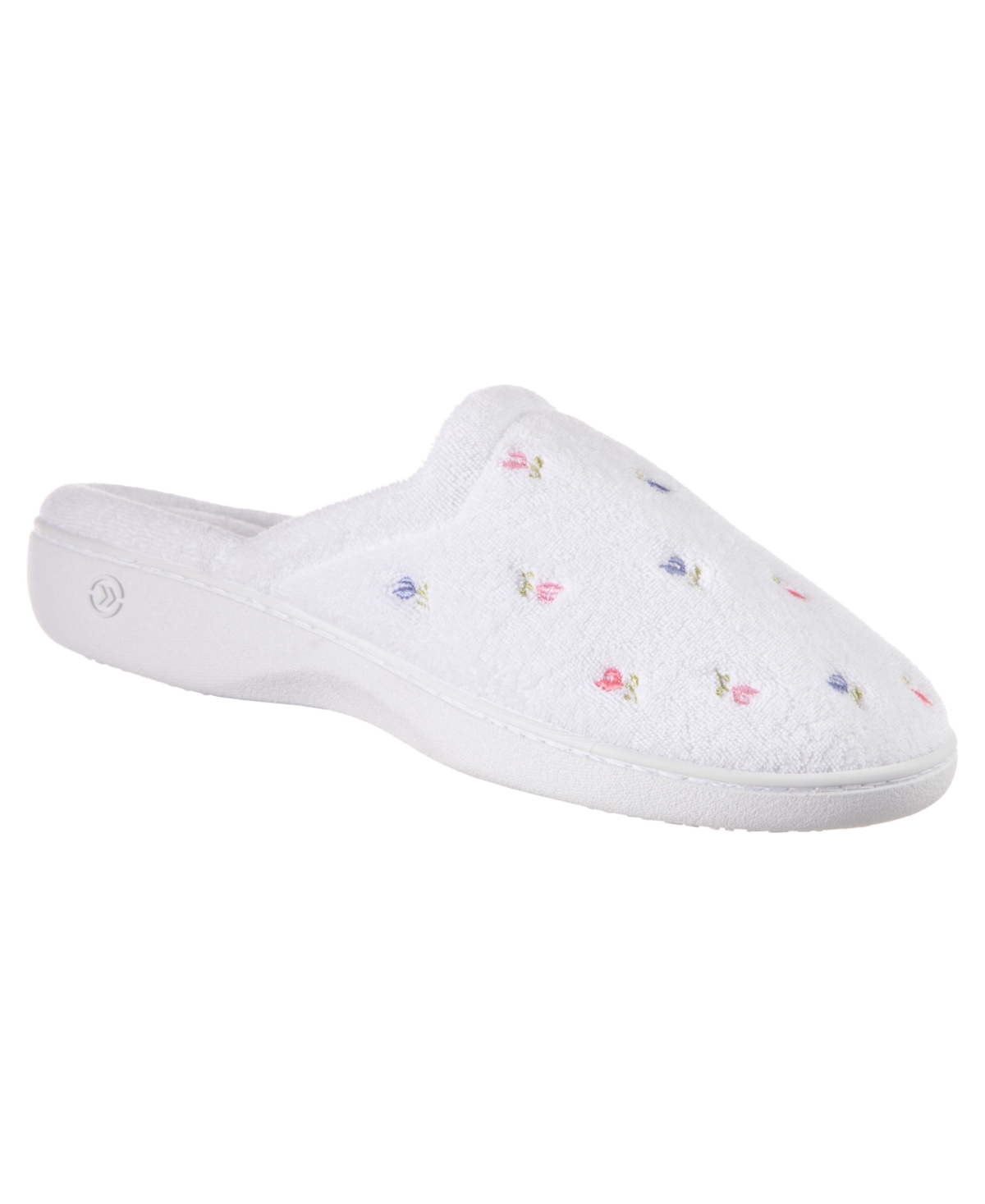 Women's Secret Sole Embroidered Clog Slippers - White