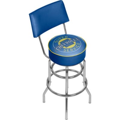 Trademark Global Chevrolet Swivel Bar Stool with Back - Super Service