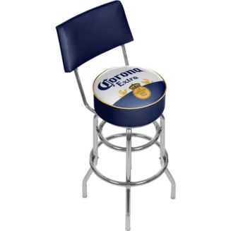 Trademark global padded discount bar stool with back